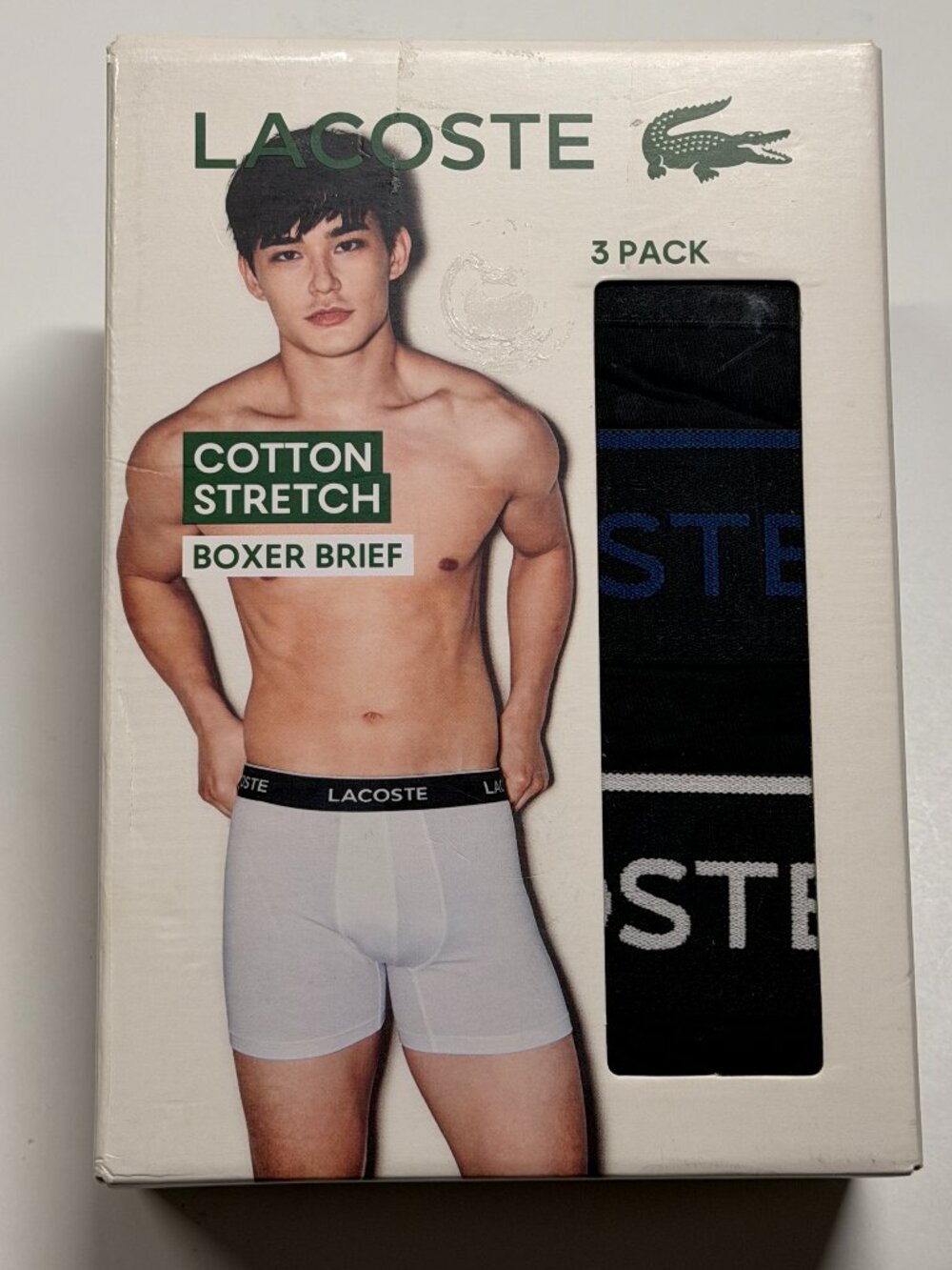 NWT Lacoste Boxer Brief - XL - Set of 3 - Black